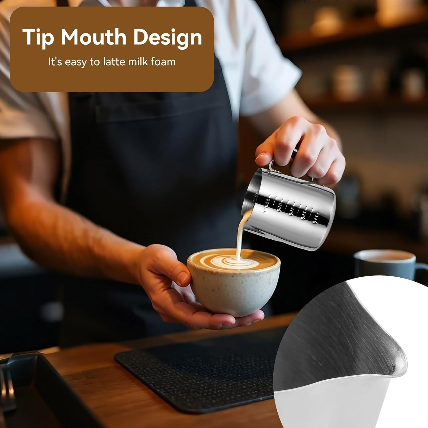 Pichet à mousse de lait en aci - Barista Milk Jug avis et prix