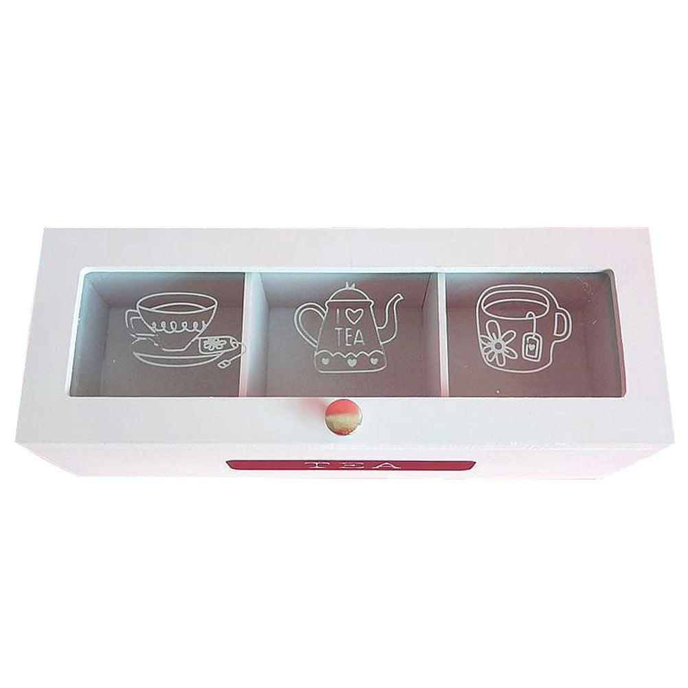 Boîte de rangement en bois pou - Coffee Tea Sugar avis et prix